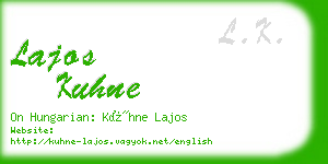 lajos kuhne business card